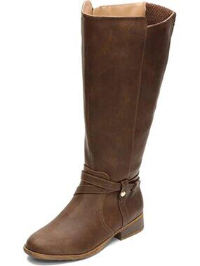 Knee High Boots Womens Comfort Cushion Low Heel Traction Sole Tall Boots